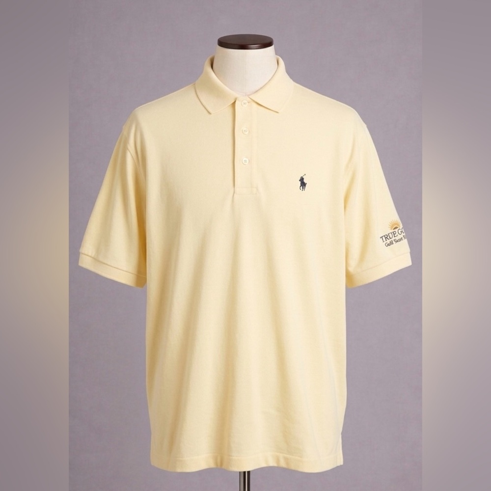 Polo Golf Ralph Lauren Polo Shirt Men's‎ XL Yellow Short Sleeve Logo Casual Golf